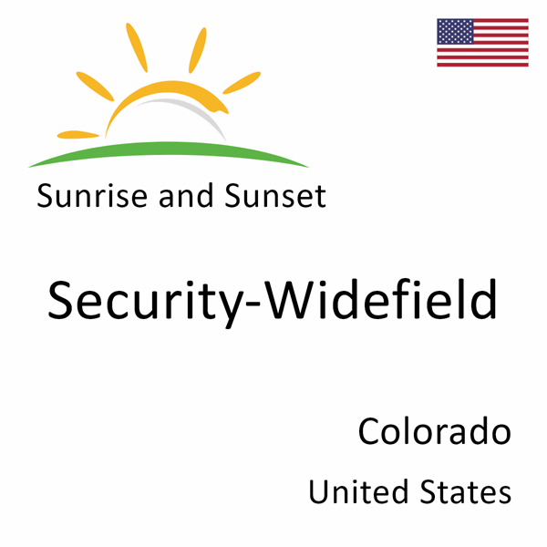 Sunrise and sunset times for Security-Widefield, Colorado, United States