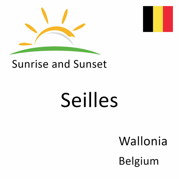 Sunrise and sunset times for Seilles, Wallonia, Belgium