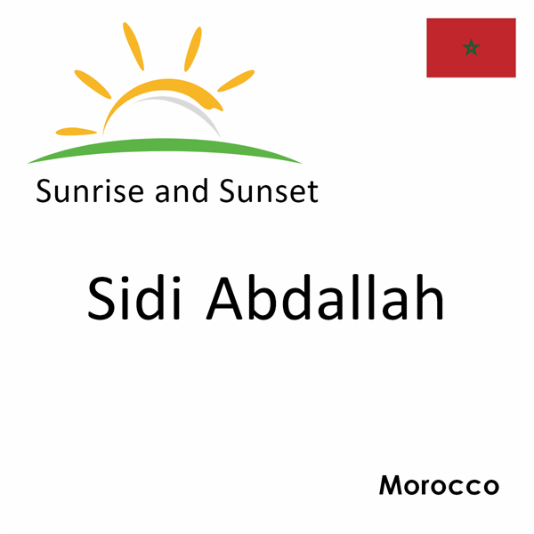 Sunrise and sunset times for Sidi Abdallah, Morocco