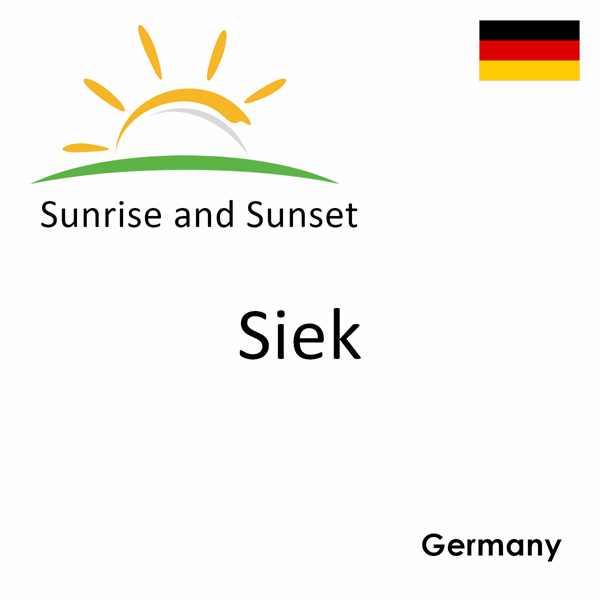 Sunrise and sunset times for Siek, Germany