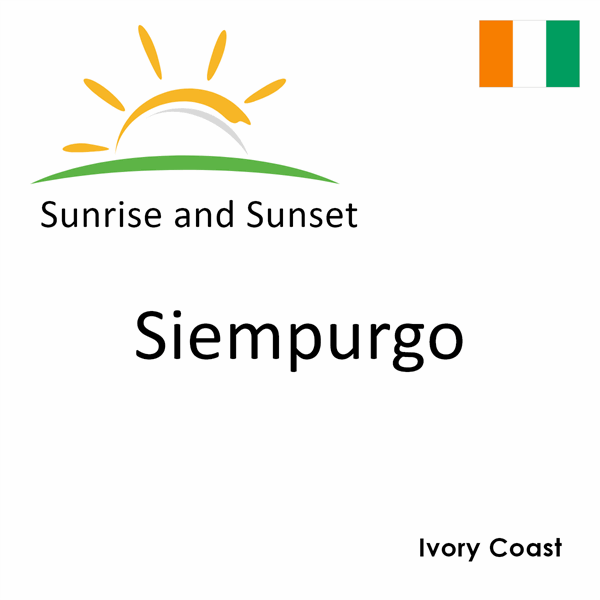 Sunrise and sunset times for Siempurgo, Ivory Coast