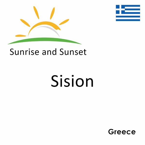 Sunrise and sunset times for Sision, Greece