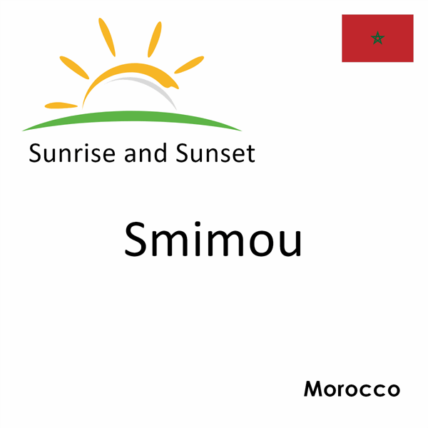 Sunrise and sunset times for Smimou, Morocco