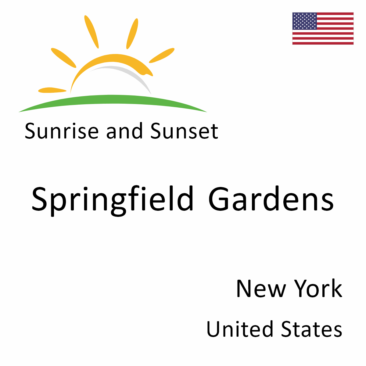 Sunrise and Sunset Times in Springfield Gardens, New York, United States