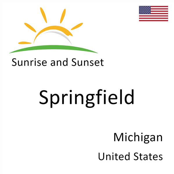 Sunrise and sunset times for Springfield, Michigan, United States