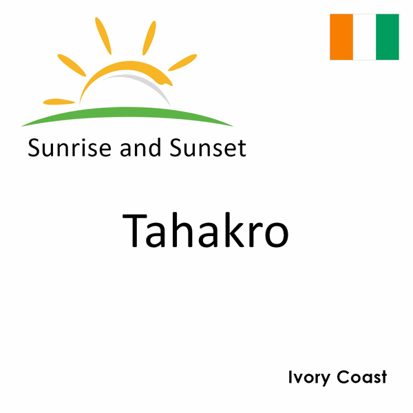 Sunrise and sunset times for Tahakro, Ivory Coast