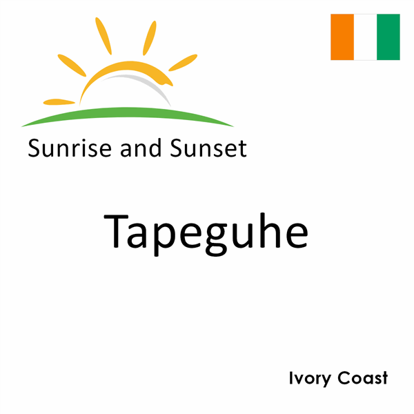 Sunrise and sunset times for Tapeguhe, Ivory Coast