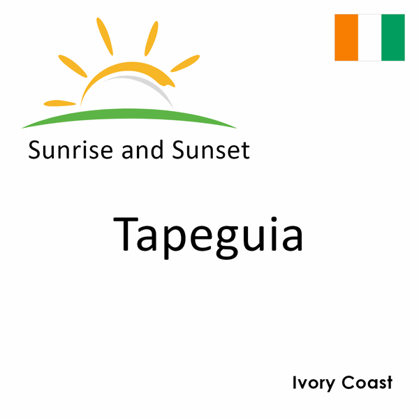 Sunrise and sunset times for Tapeguia, Ivory Coast