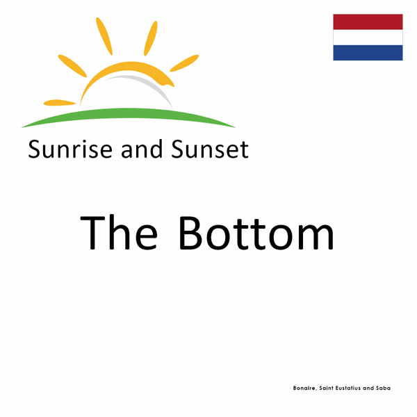 Sunrise and sunset times for The Bottom, Bonaire, Saint Eustatius and Saba