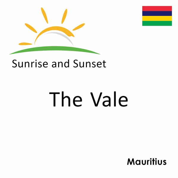 Sunrise and sunset times for The Vale, Mauritius