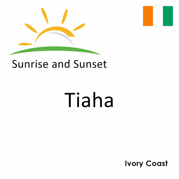 Sunrise and sunset times for Tiaha, Ivory Coast