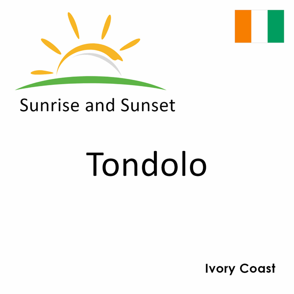 Sunrise and sunset times for Tondolo, Ivory Coast