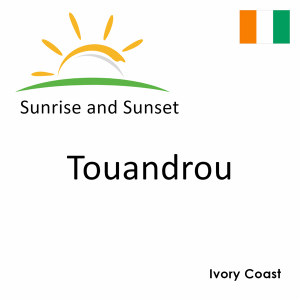 Sunrise and sunset times for Touandrou, Ivory Coast