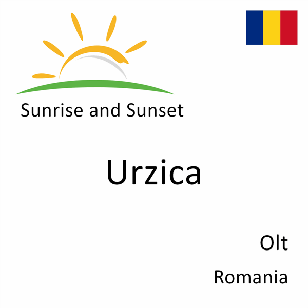 Sunrise and sunset times for Urzica, Olt, Romania