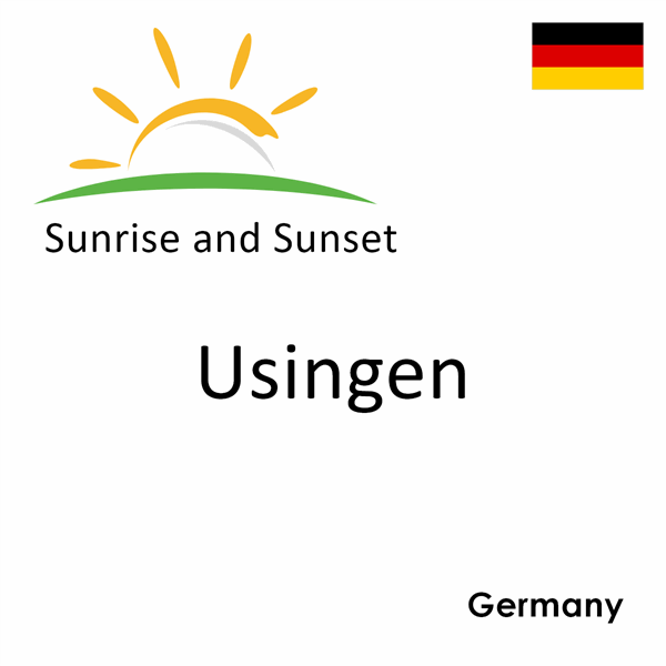 Sunrise and sunset times for Usingen, Germany
