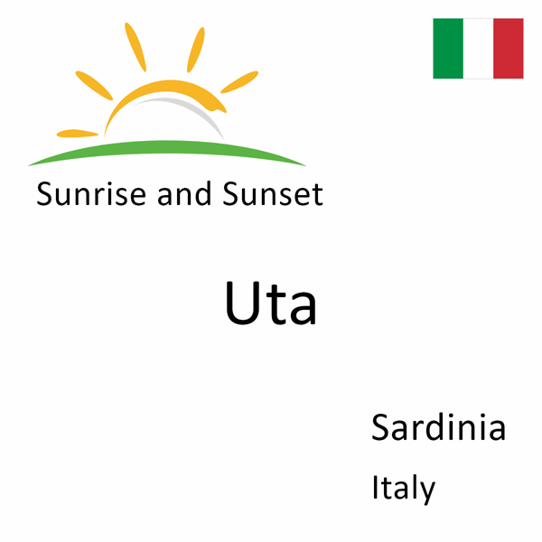 Sunrise and sunset times for Uta, Sardinia, Italy
