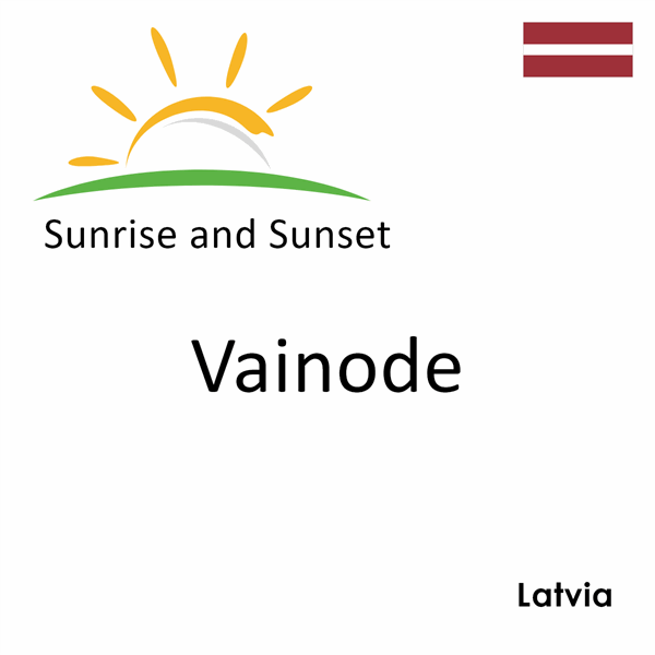 Sunrise and sunset times for Vainode, Latvia