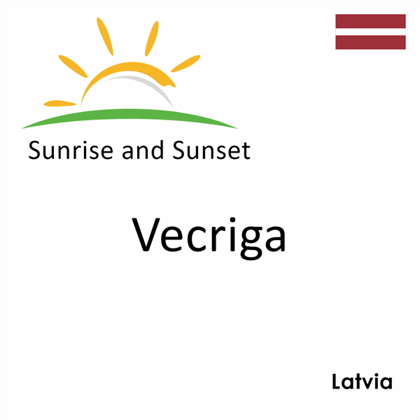 Sunrise and sunset times for Vecriga, Latvia