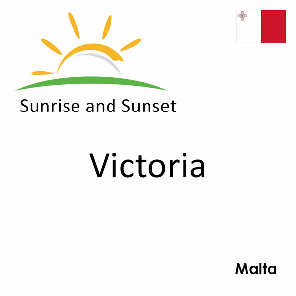 Sunrise and sunset times for Victoria, Malta