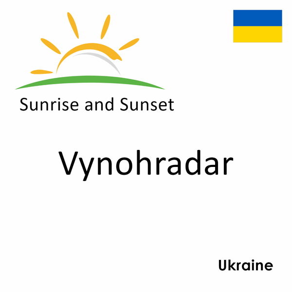 Sunrise and sunset times for Vynohradar, Ukraine