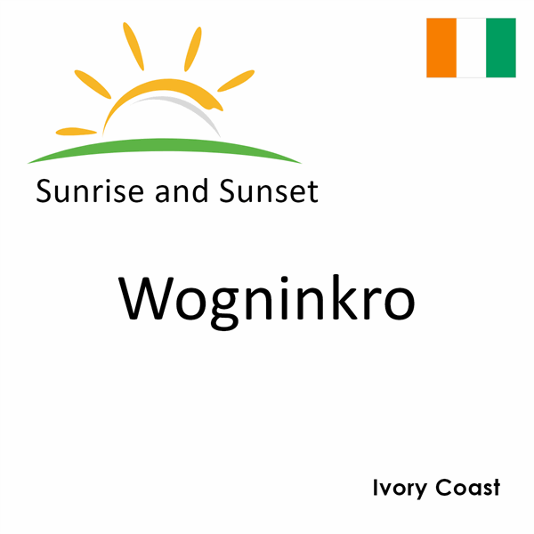 Sunrise and sunset times for Wogninkro, Ivory Coast