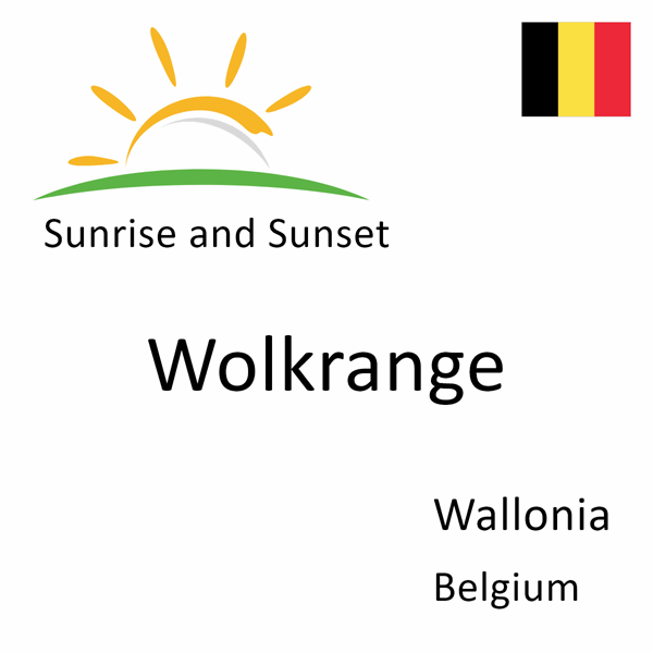 Sunrise and sunset times for Wolkrange, Wallonia, Belgium