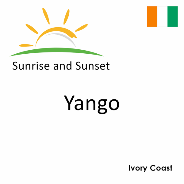 Sunrise and sunset times for Yango, Ivory Coast