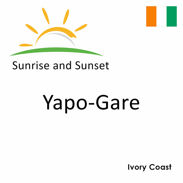 Sunrise and sunset times for Yapo-Gare, Ivory Coast