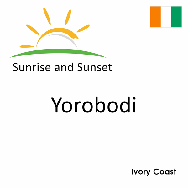 Sunrise and sunset times for Yorobodi, Ivory Coast