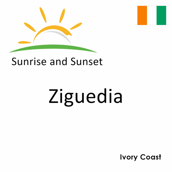 Sunrise and sunset times for Ziguedia, Ivory Coast