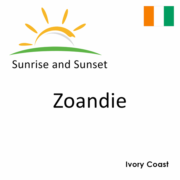 Sunrise and sunset times for Zoandie, Ivory Coast
