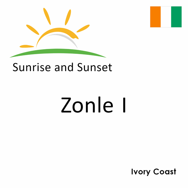 Sunrise and sunset times for Zonle I, Ivory Coast