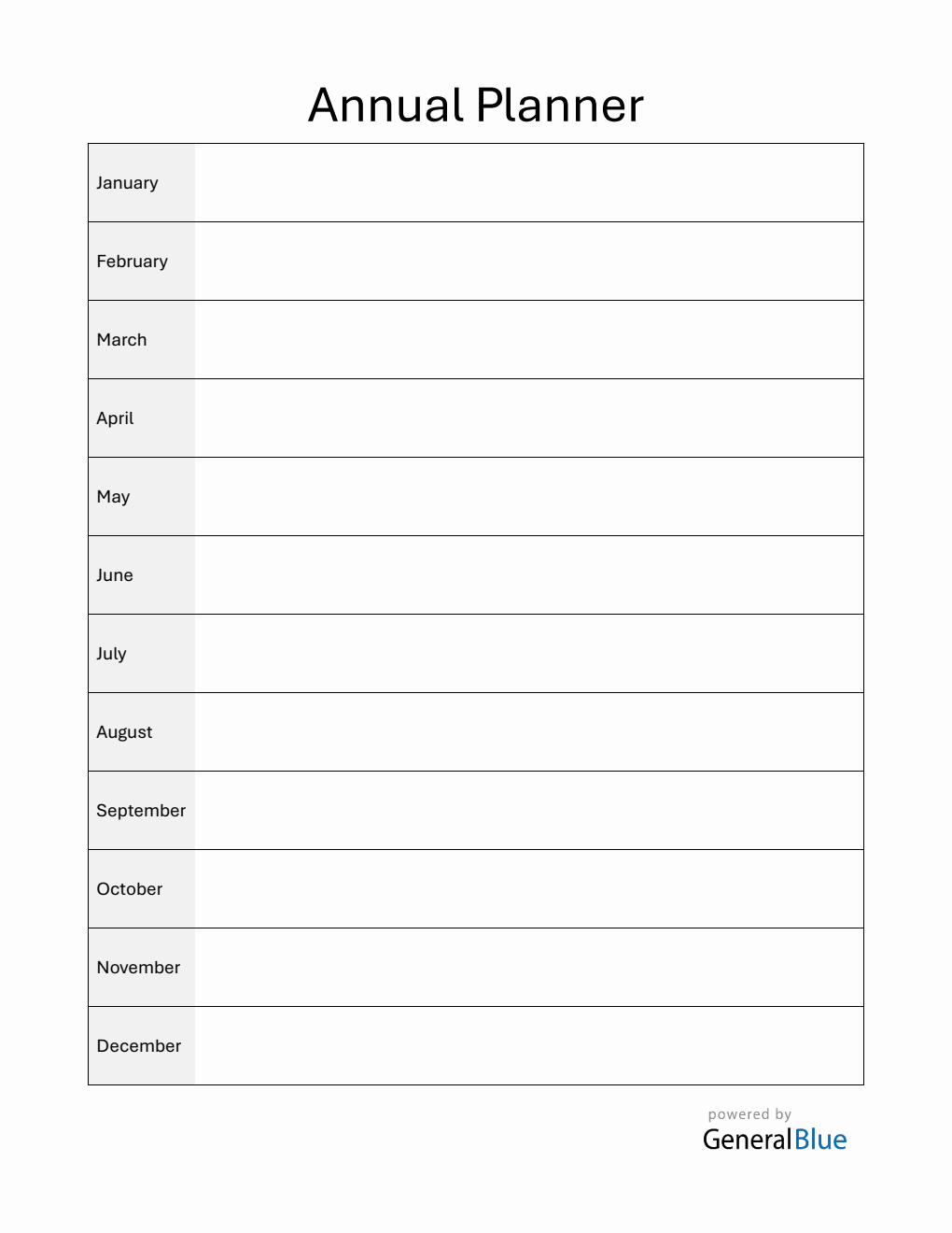 Free Yearly Planner PDF (Simple)